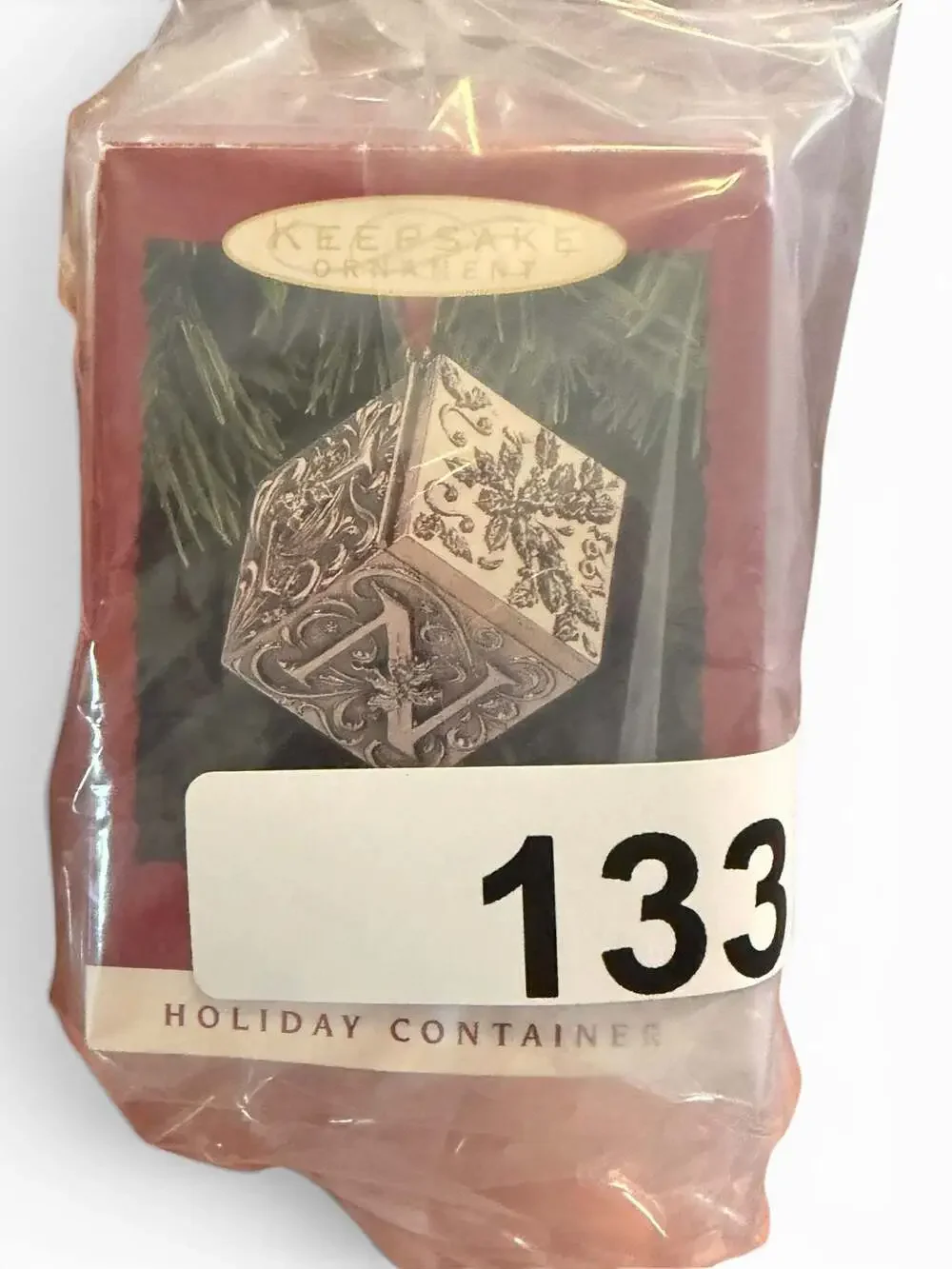 1993 Hallmark Keepsake Ornament Silvery Noel Holiday Container